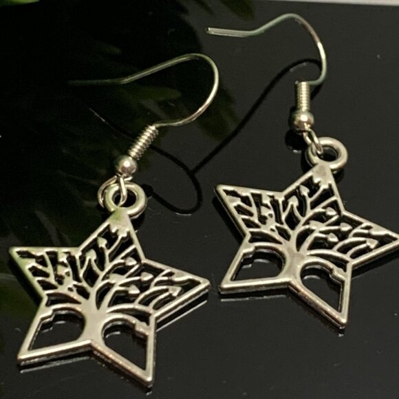 Celtic Earring, Tree of Life Earring, Star Earring, Boho Earring, Gift Idea - Picture 1 of 5